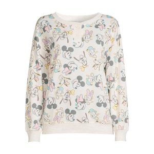 Disney Mickey & Friends Long Sleeve Crew Neck Printed Pajama Top XS